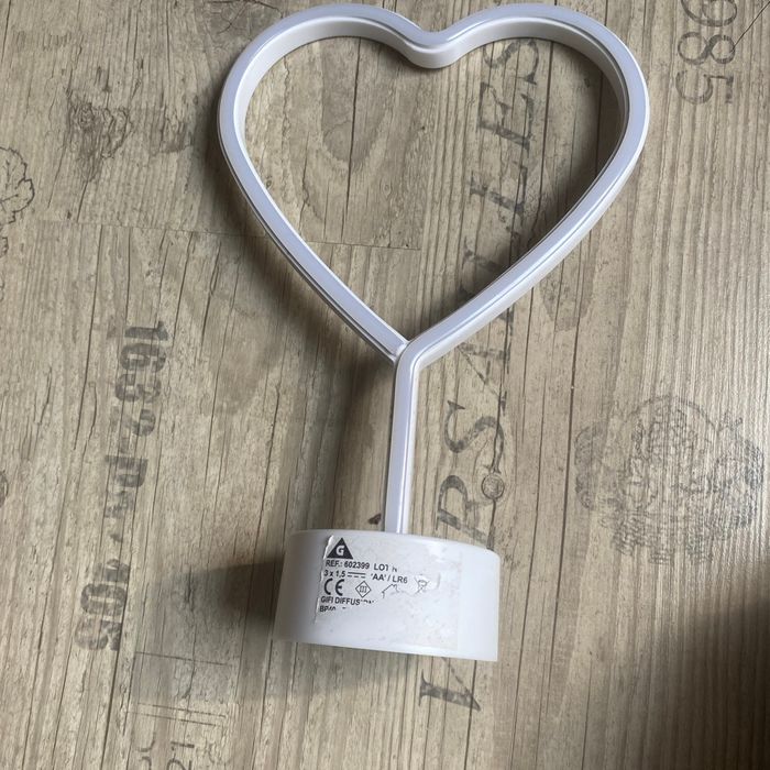 Lampe coeur led à piles