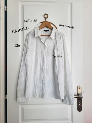 Chemise blanche manche longue Caroll taille 36