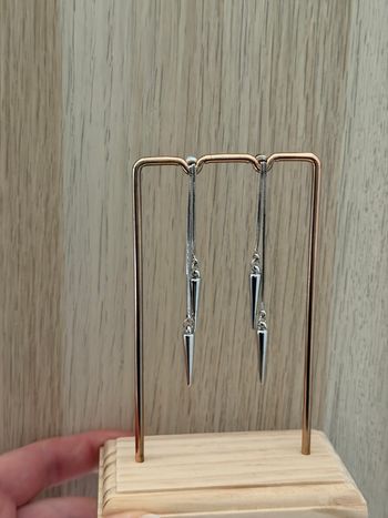 Boucles d'oreilles pendantes argentées 