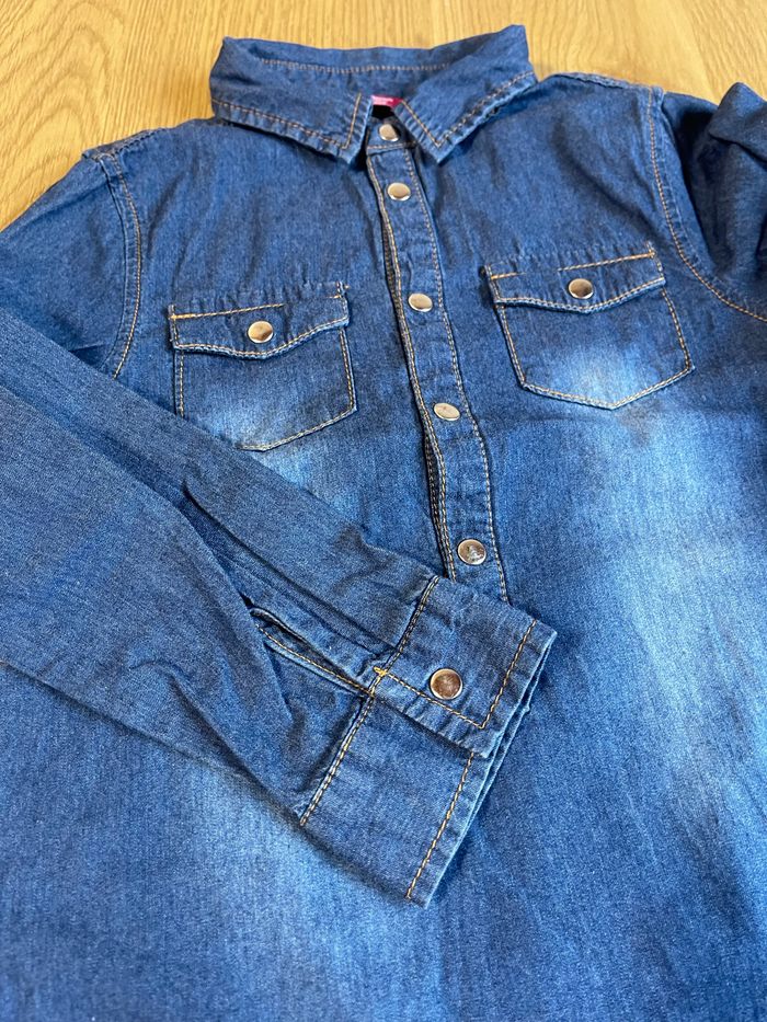 Robe en jean fille taille 110 - photo numéro 4