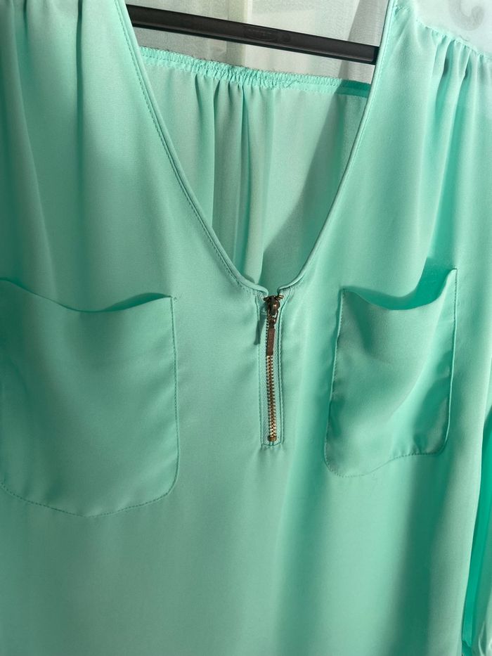 Blouse bleu turquoise - photo numéro 2