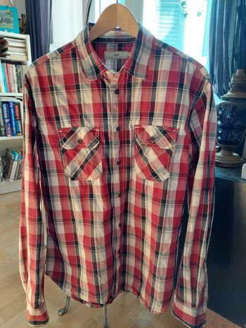 Chemise à carreaux manches longue L