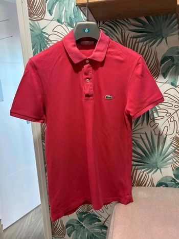 Polo Lacoste rose manche courte S