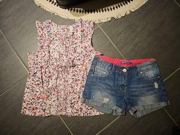 Débardeur +short fille 12 ans