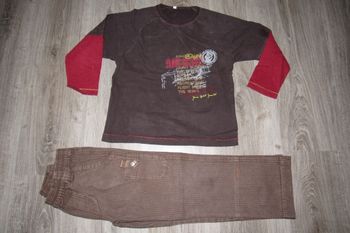 ENSEMBLE 2 PIÈCES GARÇON : PANTALON + TEE SHIRT ML "CAPTAIN TORTUE" - 5 ANS - n°04