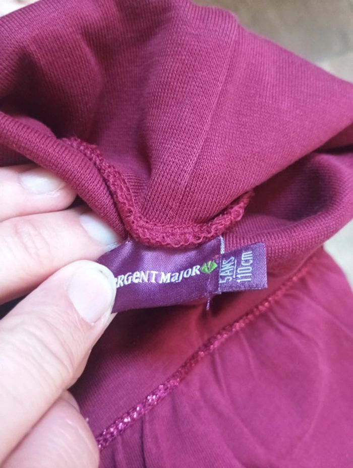 Sous pull col roulé Fille 5 ans Fleurs Sergent major - photo numéro 2