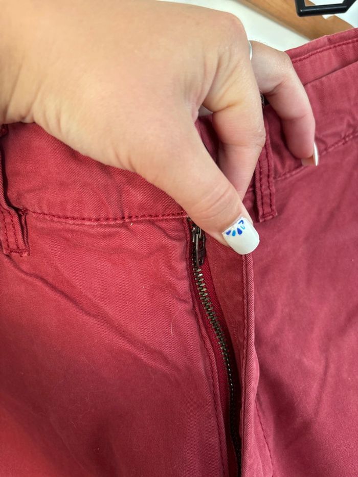 Pantalon chino rouge bordeaux Celio taille 48 - photo numéro 3