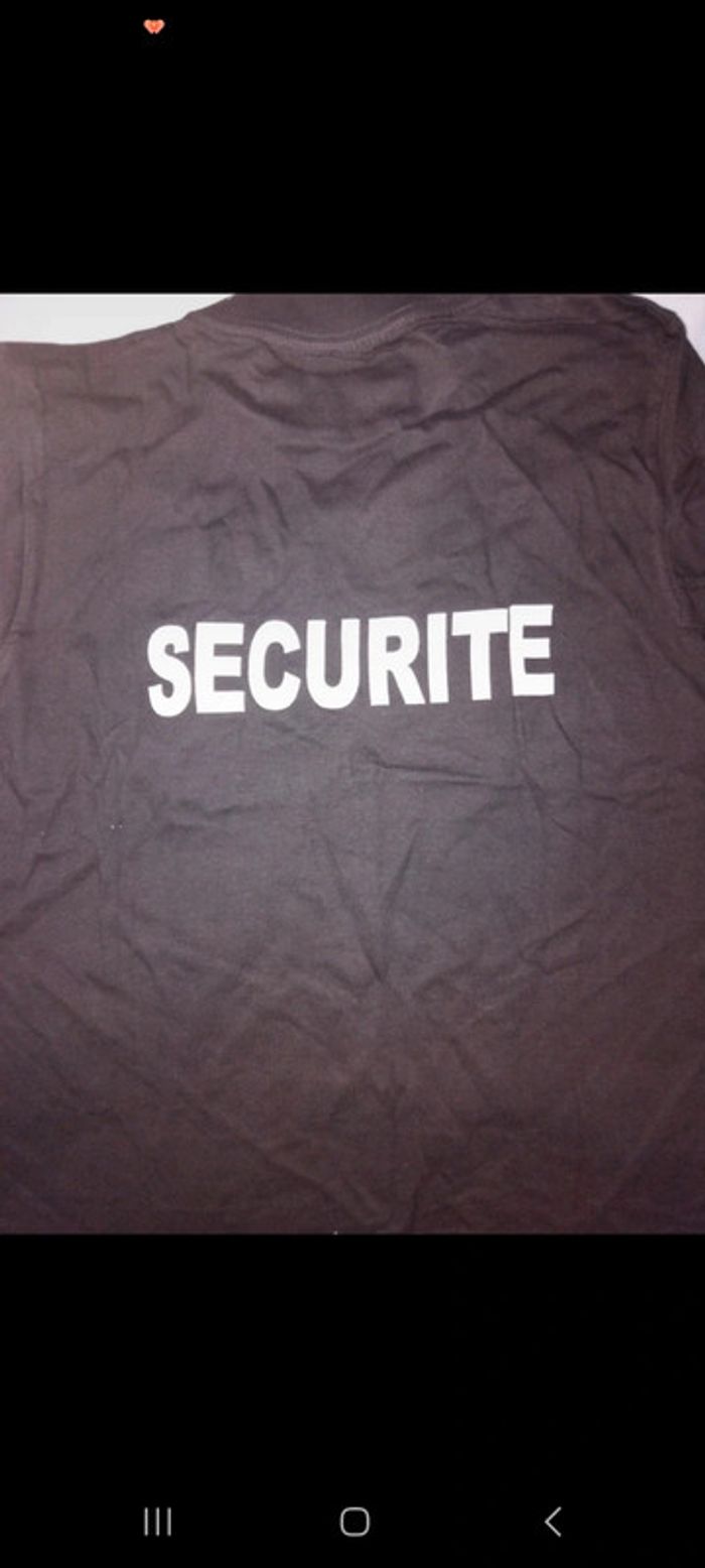 Tee shirt noir enfant sécurité - photo numéro 2