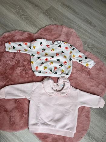2 sweats bébé fille 18 mois