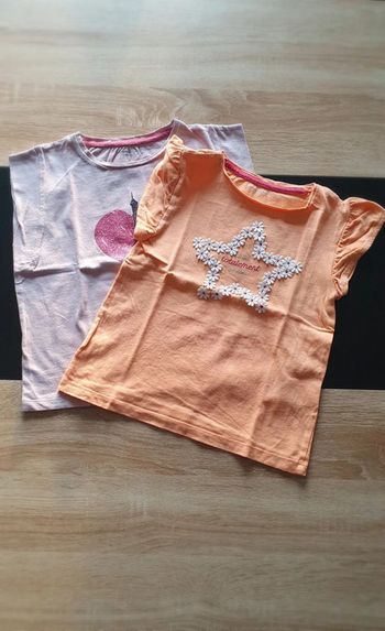 Lot de 2 tee-shirts manches courtes 4 ans