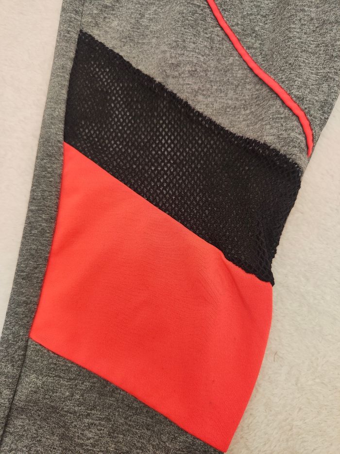 Leggings de sport gris et rose femme - photo numéro 3