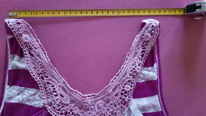 Débardeur rose et blanc taille S - photo numéro 6