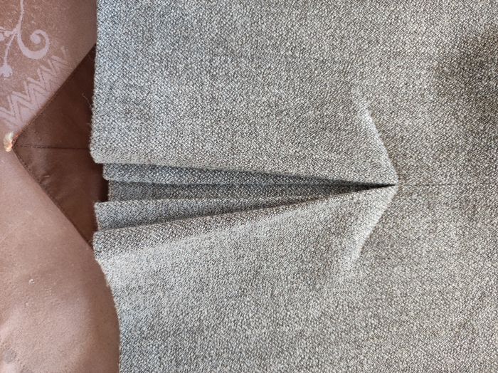 Jupe en laine vierge Bianca beige taille 36 - photo numéro 6
