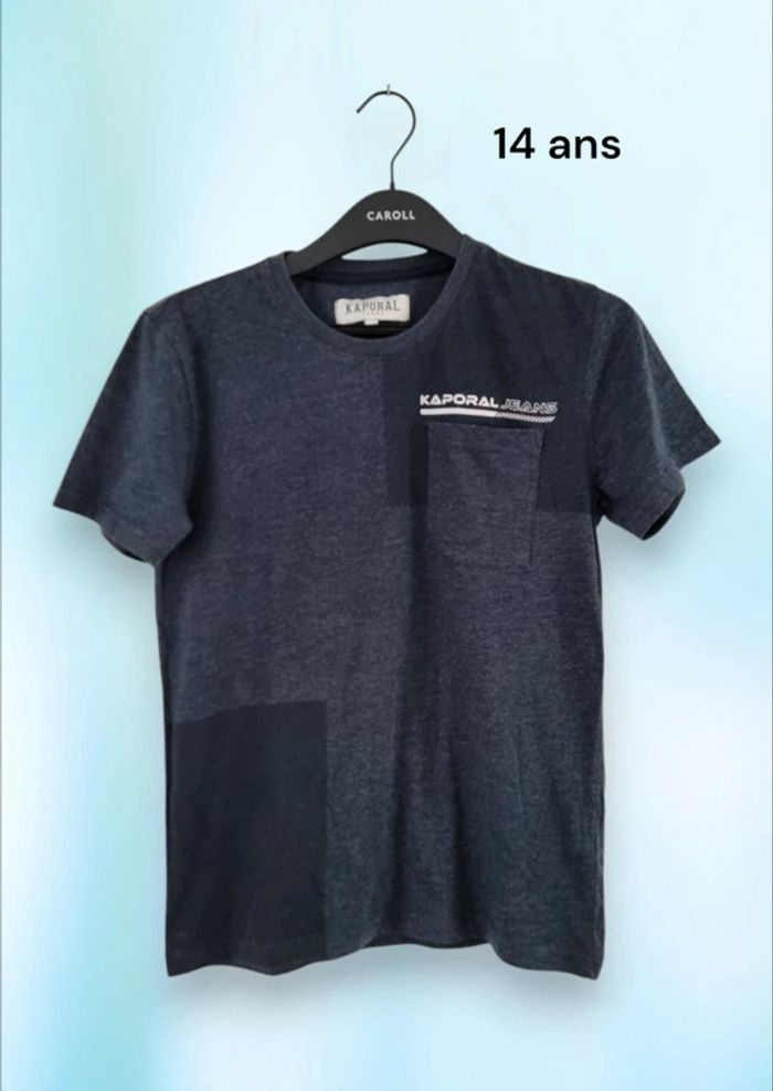 Kaporal T-Shirt garçon gris chiné * taille 14 ans *