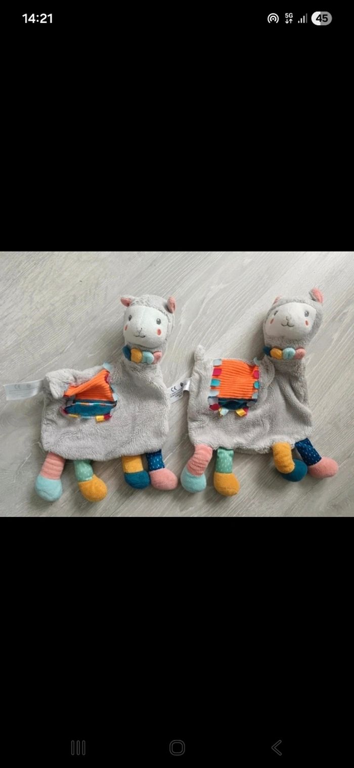 Doudou lama kiabi lot de 2