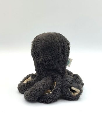 Peluche doudou pieuvre gris noir JELLYCAT petit modèle Octopus 15 cm jelly5642SH - a12772
