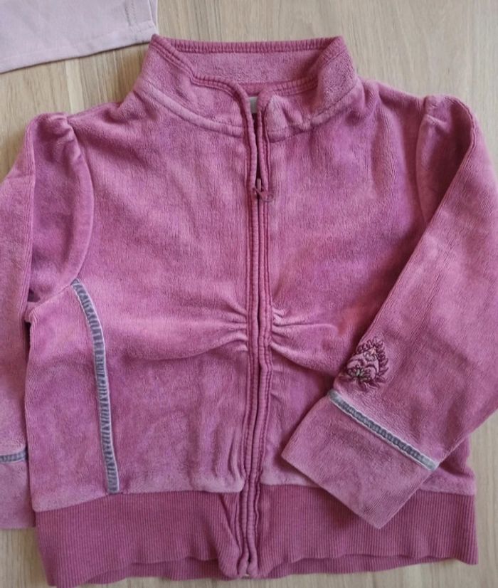T-shirt manches longues coton gilet fermeture éclair obaibi 3 ans jean DPAM 3 ans broderie - photo numéro 5