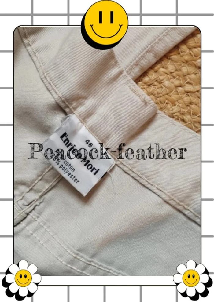 Pantalon crème 46 enrico mori - photo numéro 6