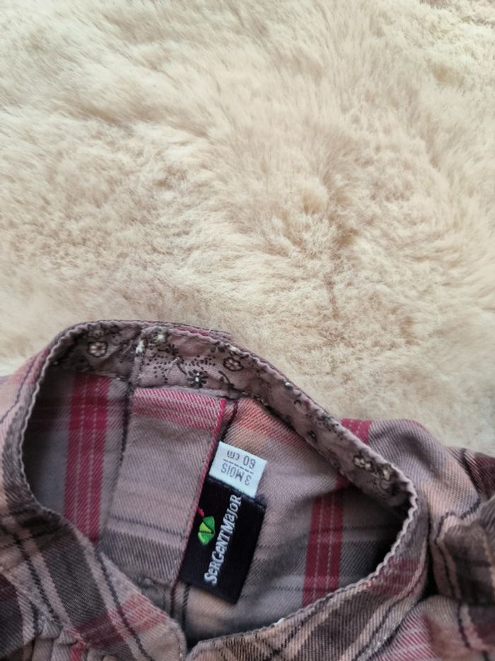 Blouse à carreaux sergent major 3 mois - photo numéro 3