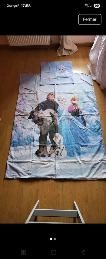 Parure de lit 1 personne La Reine des Neiges