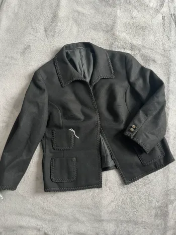 Veste noire vintage Loden Frey – laine autrichienne – T.38 éléga