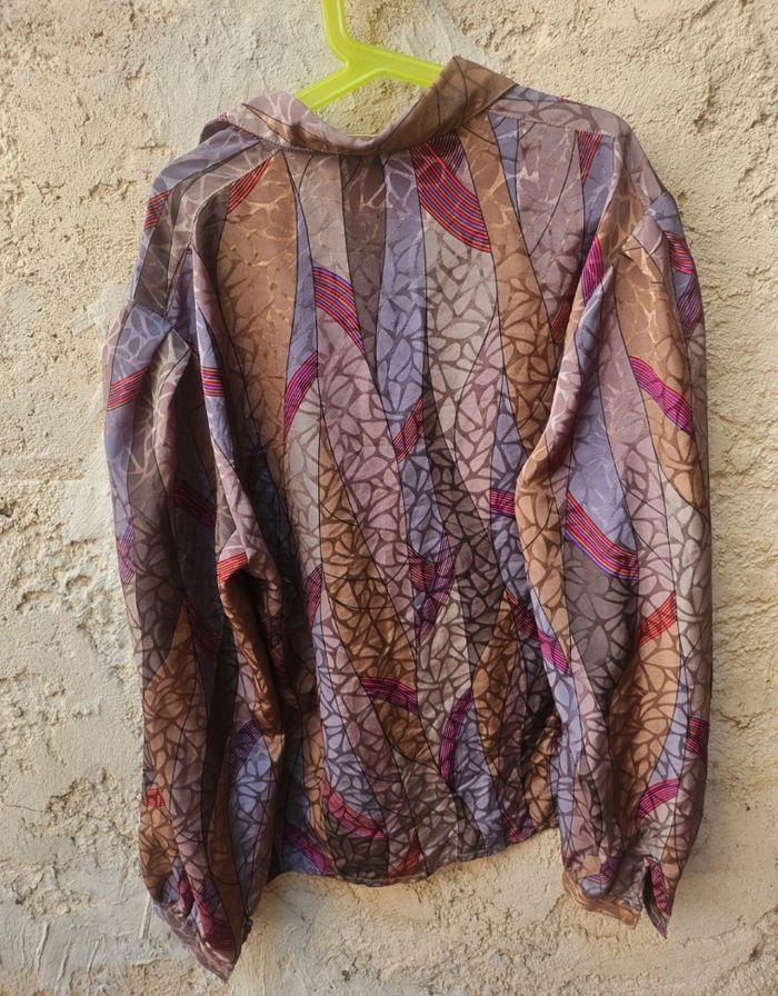 Chemise colore à manche longue tissu leger - photo numéro 3
