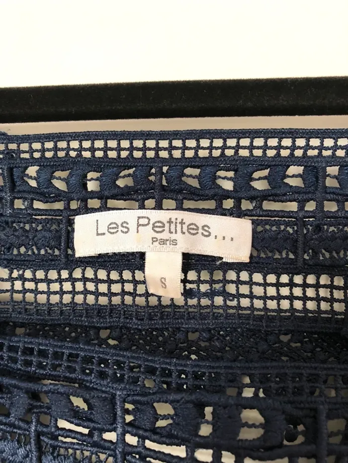 Robe en dentelle anglaise bleue marine Les Petites taille S - photo numéro 9