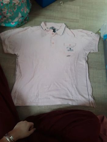 Polo homme rose claire