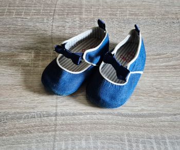 Chaussure bébé type Mary Jane Obaïbi - Style Denim - 6/12 mois