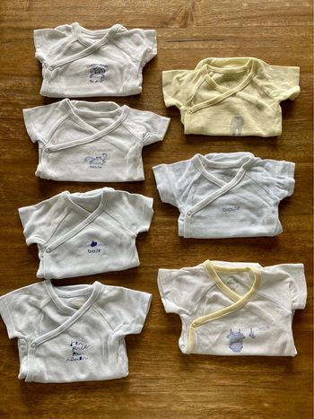 Lot de bodies manches courtes et longues 1 mois