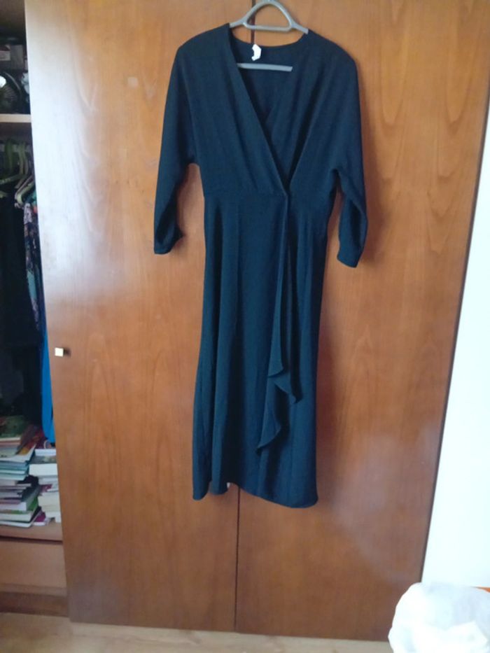 Robe noire longue fluide mango taille xs