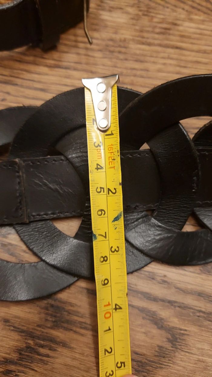 Ceinture noir en cuir réglable de 90 à 95 - photo numéro 18