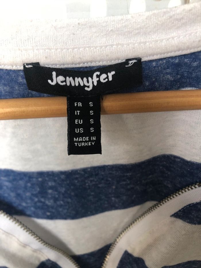 T-shirt Marinière Blanc-Indigo Jennyfer - photo numéro 3