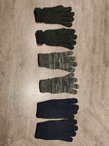 Lot de 3 paires de gants tape à l'oeil 10/14 ans