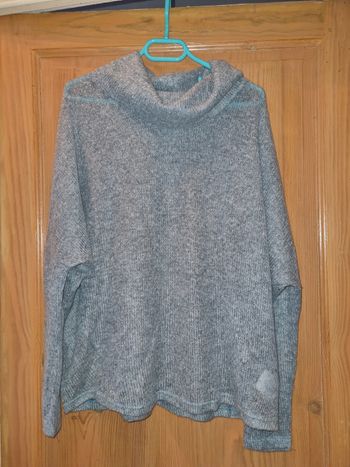 Pull fin gris oversize taille très grand 46/48 Laura Torelli neuf