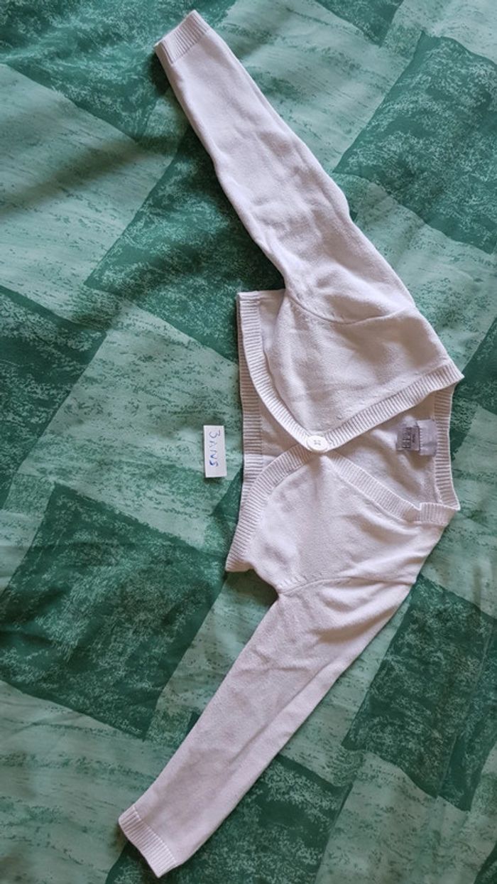 Bolero blanc, cyrillus, 3 ans
