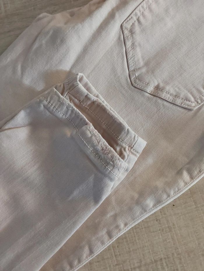 Pantalon jean beige Stradivarius T 34 - photo numéro 8