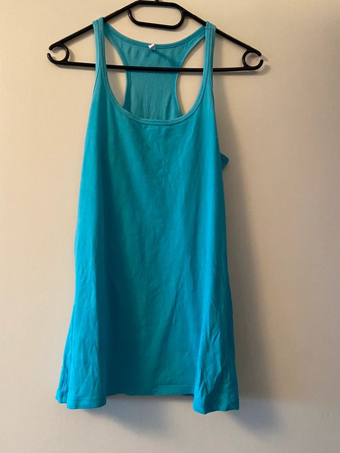 Débardeur turquoise dos nageur Fishbone Taille L