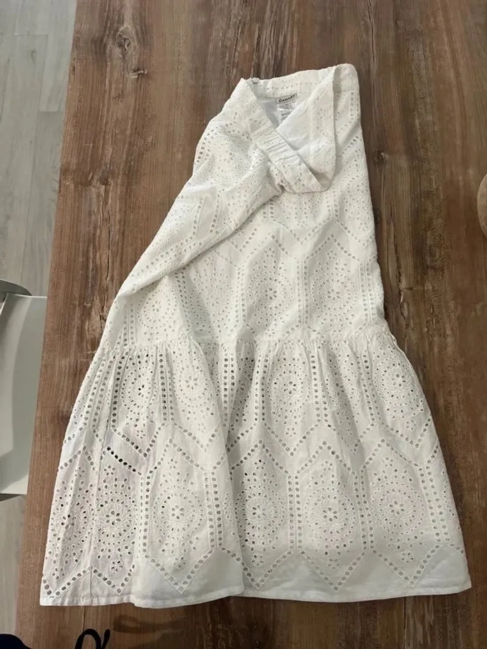 Jupe mi long chic blanc taille 46 - photo numéro 3