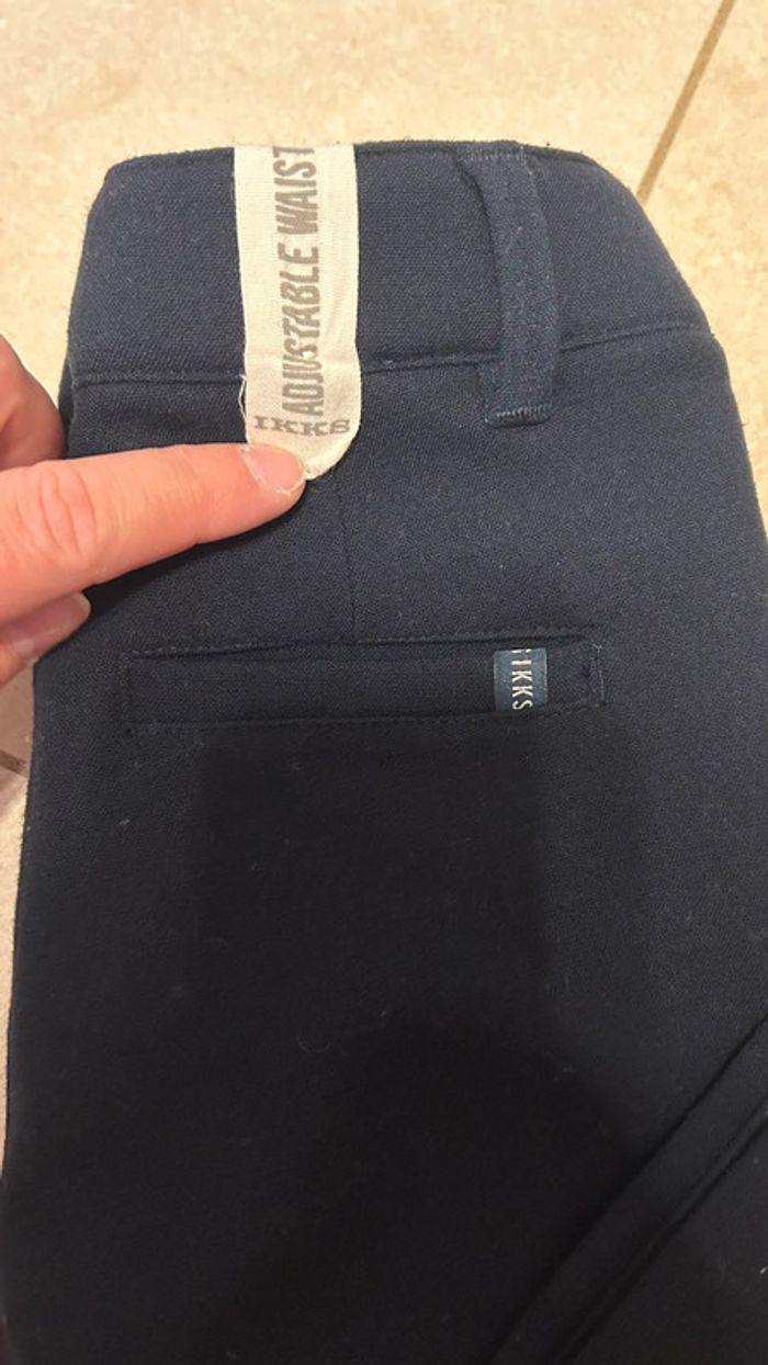 Pantalon forme chino navy en maille garçon IKKS 5 ans - photo numéro 12