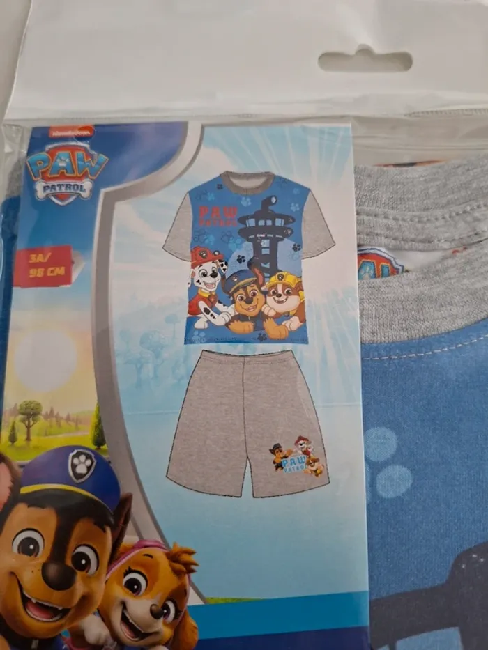 Ensemble short Tee-shirt Pat Patrouille Paw Patrol neuf avec étiquette taille 3 ans - photo numéro 3