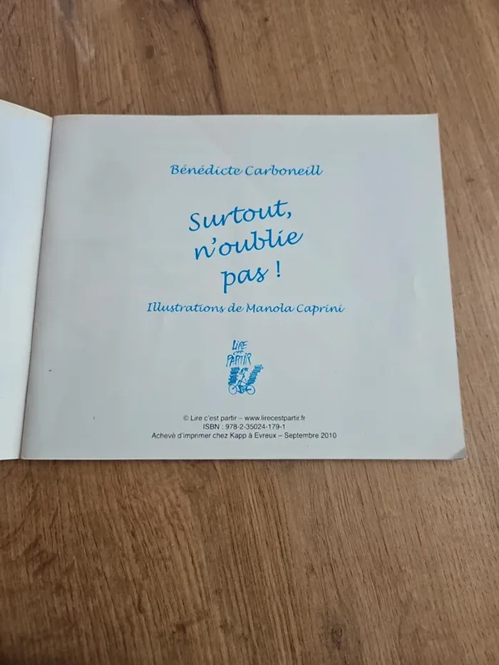 Livre surtout n'oublie pas ! - photo numéro 4