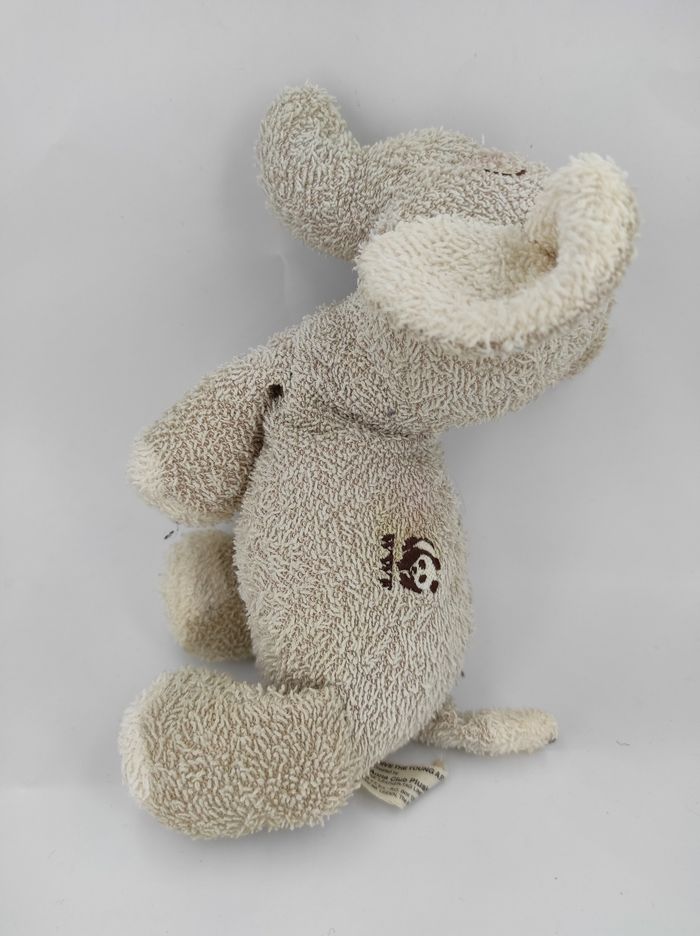 Peluche éponge Éléphant beige WWF - photo numéro 3