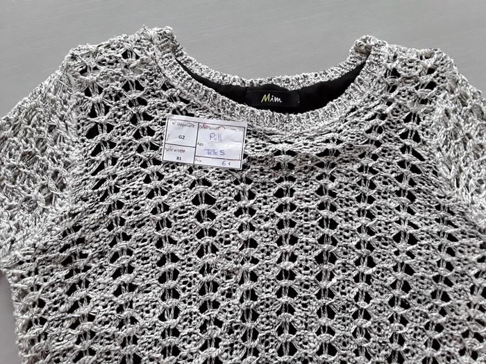 Pull Mim grosses mailles paillettes - photo numéro 2