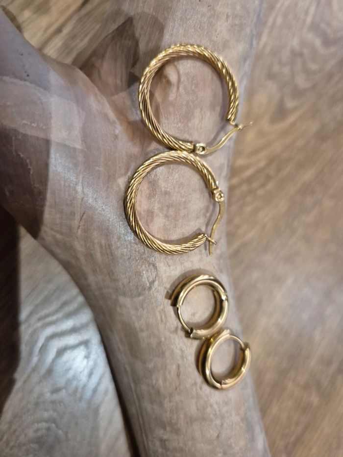 Lot 2 de paires de créoles - photo numéro 5