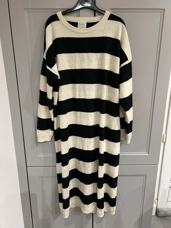 Robe pull longue à rayures