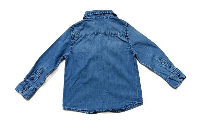 Chemise imitation jean bleu. Tex. Coton. Taille 2 - 3 ans - photo numéro 4