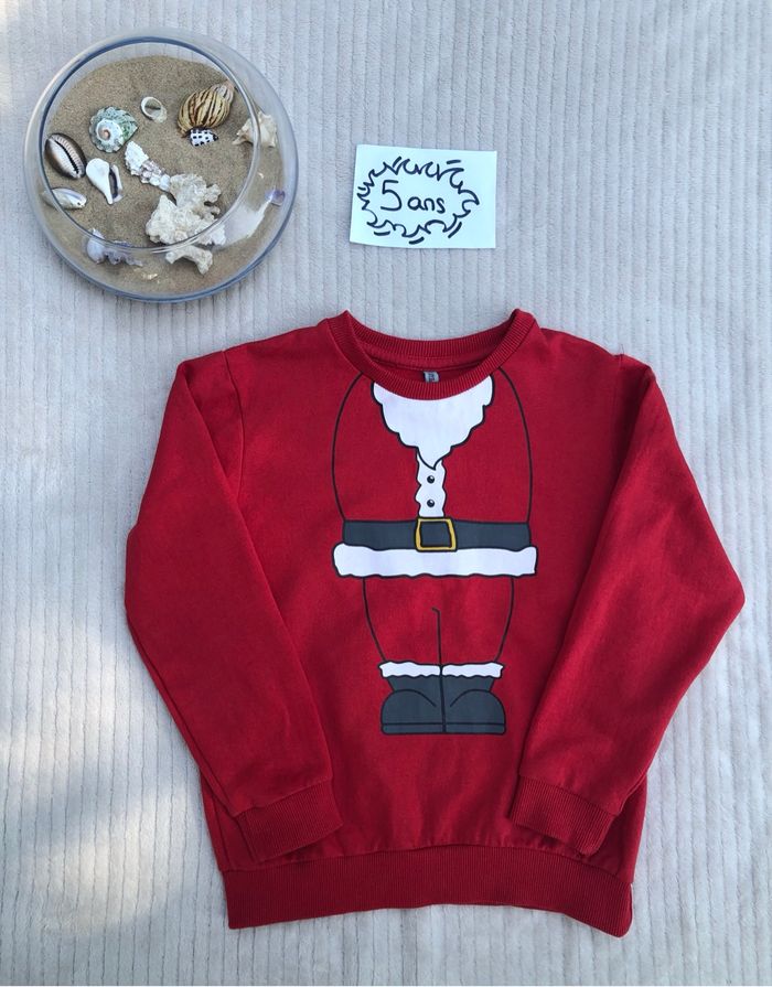 Pull de Noël - 5 ans (110 cm) - Même pas peur !