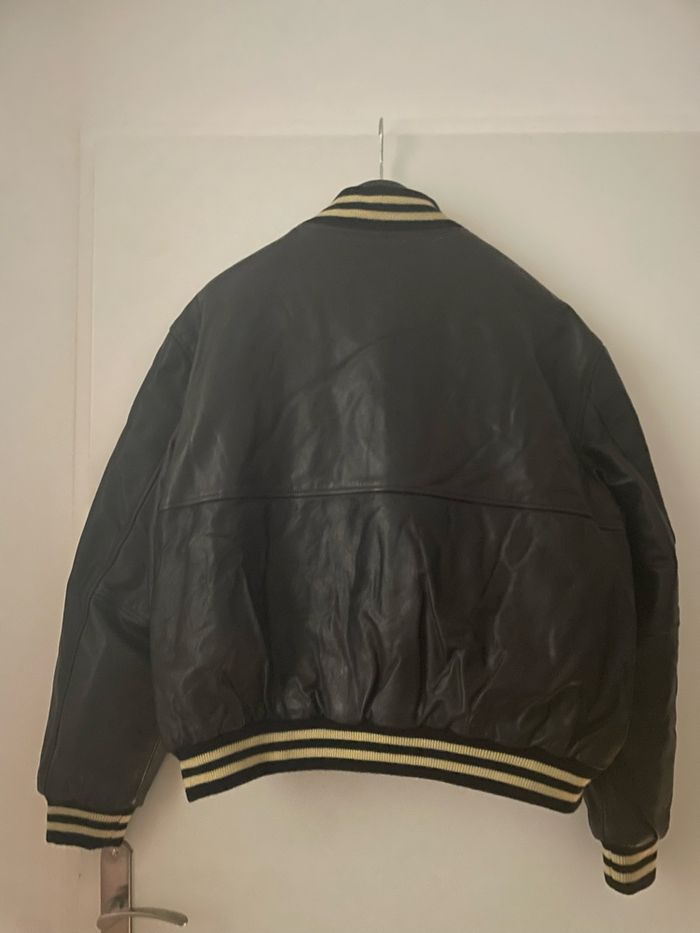 Bomber Schott en cuir marron - photo numéro 2