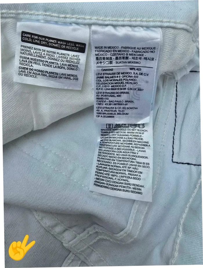 Jeans Levi's 514 W32 FR42 L32 coupe droite blanc Homme Men pan374b - photo numéro 9